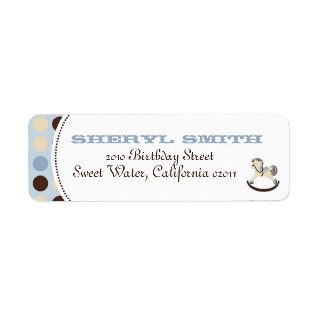 Rocking Horse Return Label (Vorne)