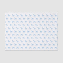 Rocking Horse Silhouette Tissue Paper Blue Seidenpapier