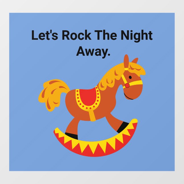 Rocking Horse Wall Decal Fensteraufkleber (Blatt)