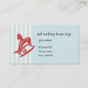 Rocking Horses Stripes Business Card Visitenkarte