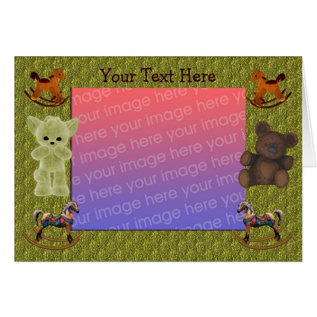 Rocking Horses Teddy Bären Foto (Vorderseite (Horizontal))