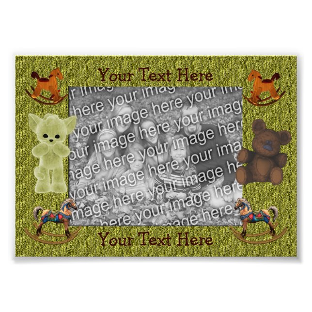 Rocking Horses Teddy Bären Foto Rahmen (Vorne)