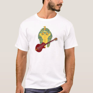 Rocking King Tut Gitarre Cartoon Design T-Shirt