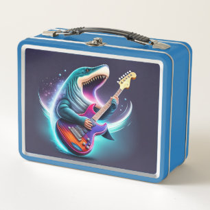 Rocking Megalodon Metal Lunchbox