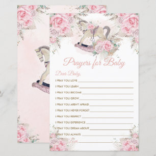 Rocking Pferd Pink Pampas Grass Gebete für Baby