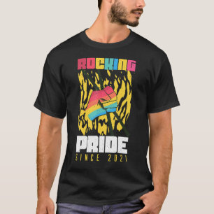 Rocking Pride 2021 Rainbow Drum Gay Lgbtq Lgbt Pri T-Shirt