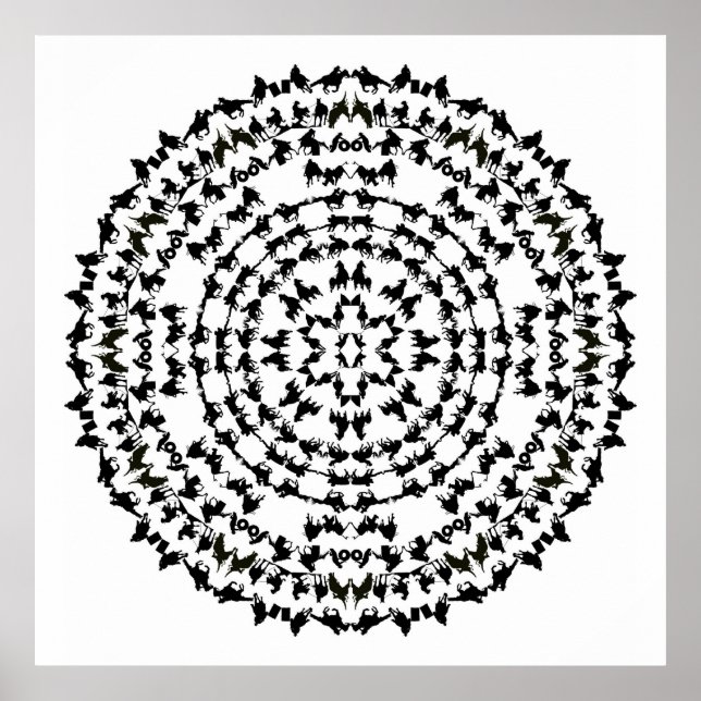 Rocking R Rodeo Mandala 1 Poster (Vorne)