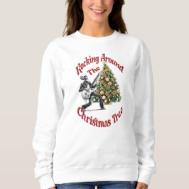 Rocking rund um das Skeletton-Shirt der Weihnachts Sweatshirt