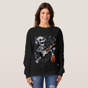 Rocking Skeleton Halloween Gitarre Lover T-Shirt Sweatshirt