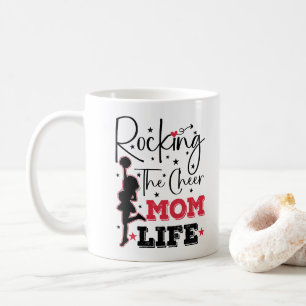 Rocking The Cheer Mama Life Funny Cheleading Cool Kaffeetasse
