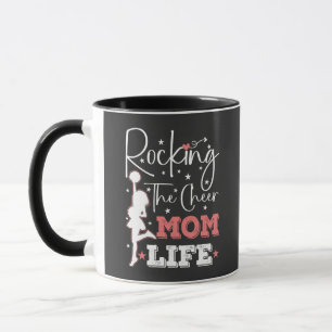 Rocking The Cheer Mom Life Lustig Cheerleader Lust Tasse