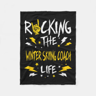 Rocking The Winter Skilehrer Lustig Alpine Skiing Fleecedecke