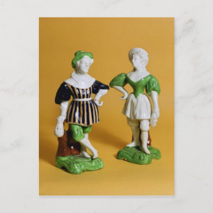 Rockingham-Figuren aus der Commedia Postkarte