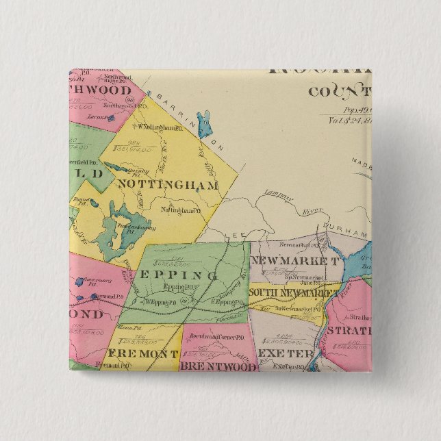 Rockingham Landkreis, NH Button (Vorderseite)