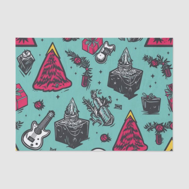 Rockin's Skull Tissue Paper Seidenpapier (Vorderseite)