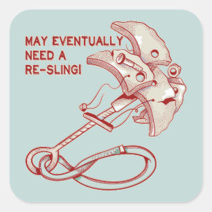 Rockkletterkamera-Reling Quadratischer Aufkleber