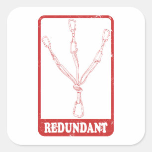 Rockkletterstation Quadratischer Aufkleber