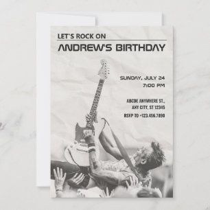 Rockkonzert Geburtstag Einladung