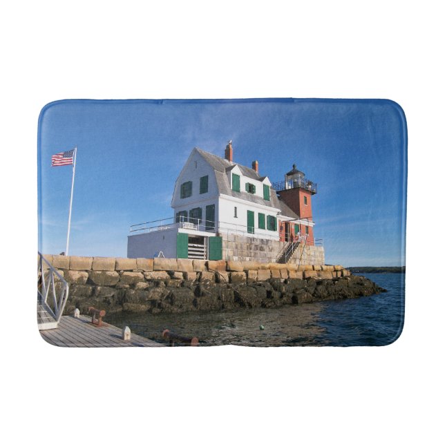 Rockland Breakwater Lighthouse, Maine Bath Mat Badematte (Vorderseite)