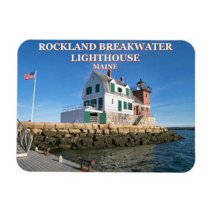 Rockland Breakwater Lighthouse, Maine Foto Magnet
