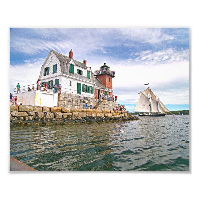 Rockland Breakwater Lighthouse, Maine Foto Print (Vorne)