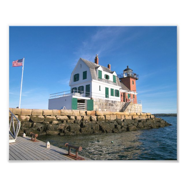 Rockland Breakwater Lighthouse, Maine Foto Print (Vorne)