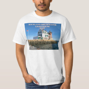 Rockland Breakwater Lighthouse, Maine T - Shirt