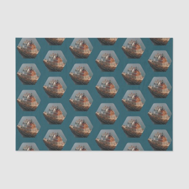 Rockland Breakwater Maine Lighthouse Seidenpapier (Vorderseite)