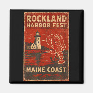 Rockland Hafenfest-Shirt Hummer Leuchtturm Main Magnet