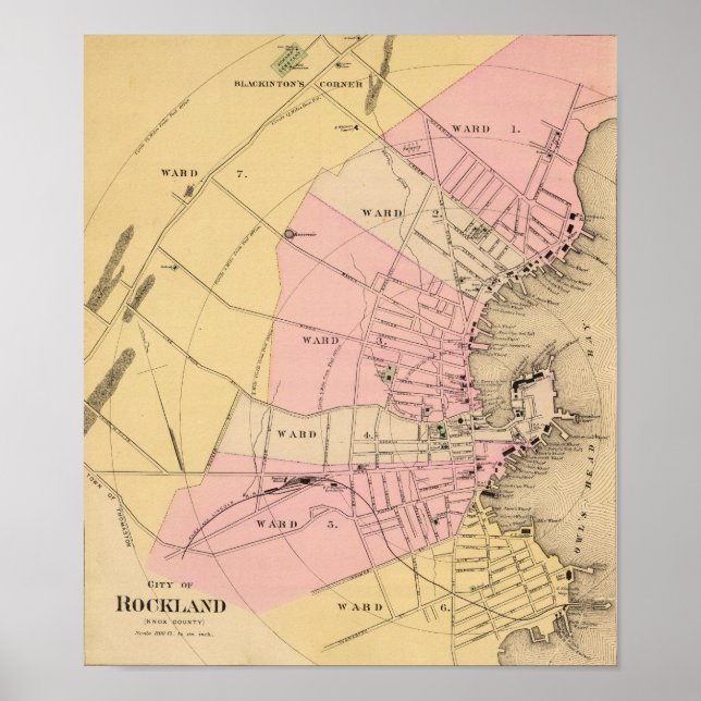 Rockland, Maine 1885 Poster (Vorne)