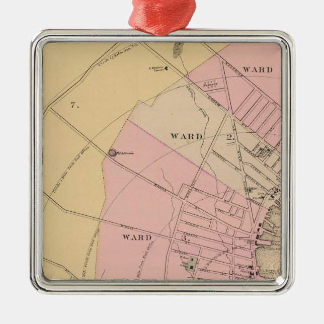 Rockland, Maine Silbernes Ornament (Vorne)