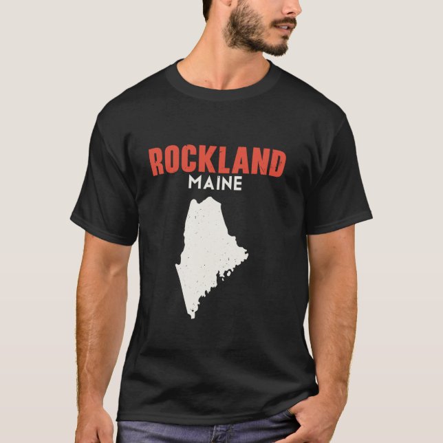 Rockland Maine USA Staat America Travel Mainer T-Shirt (Vorderseite)