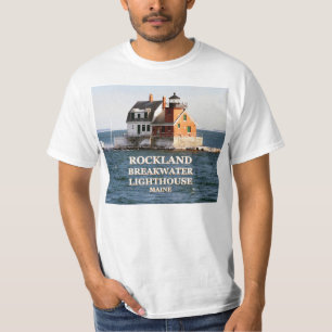 Rockland Wellenbrecher-Leuchtturm, Maine-T - Shirt