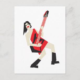 Rockmädchen Postkarte