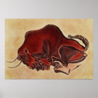 Rockmalerei eines Bison, spätmagdalenisch
