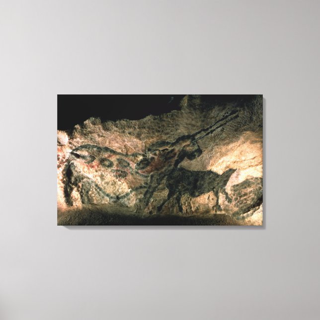 Rockmalerei eines hornenden Tieres, c.1700 v. Chr. Leinwanddruck (Vorderseite)