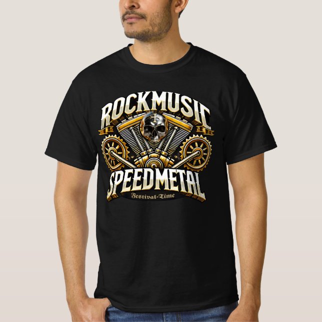 Rockmusic Speedmetal Festival Time T-Shirt (Vorderseite)