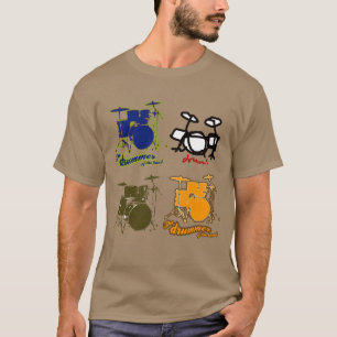 Rockmusik cooler Schlagzeuger T-Shirt