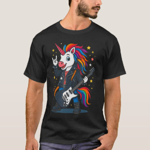 Rockn Roll Einhorn Rockstar Einhorn Musikband Spaß T-Shirt
