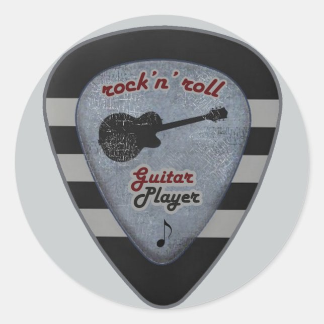 Rock'n' Roll für immer Runder Aufkleber (Vorderseite)