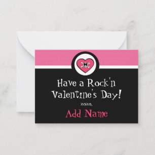 Rock'n Roll Girl Funky Valentine Mitteilungskarte