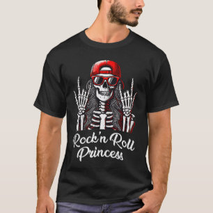 Rockn Roll Skelett Rocker Cooler Punk Rock Musik T-Shirt