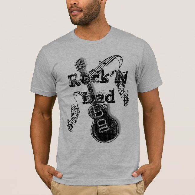 Rock'N Vater T - Shirt - Geschenk für Vater (Vorderseite)