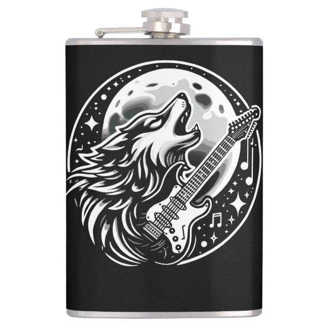 Rock'n'Howl Flachmann (Vorderseite)