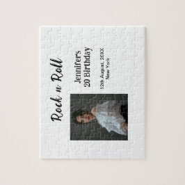 Rock'n'Roll 20. Geburtstagsmädchen Foto elegante M Puzzle