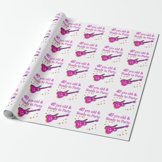 ROCK'N'ROLL 40. GESCHENKPAPIER (Ungerollt)