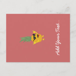 Rock'n'roll Ananas Postkarte