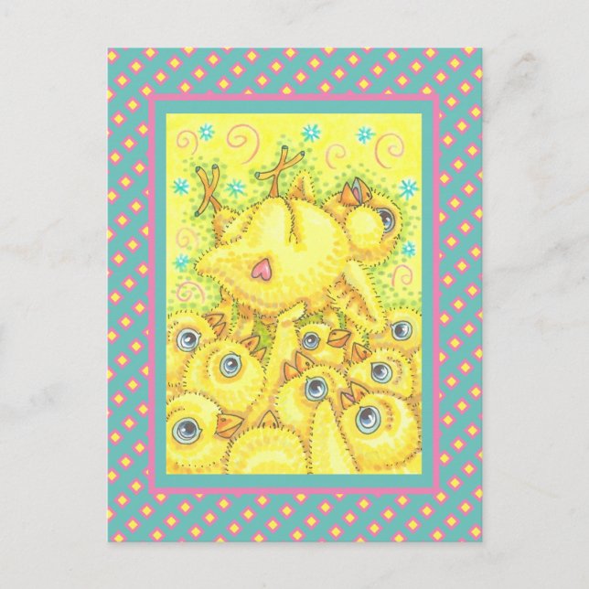 ROCK'N'ROLL CHICK, OSTERFRÜHSTÜCKSMOSH PIT POSTCAR POSTKARTE (Vorderseite)