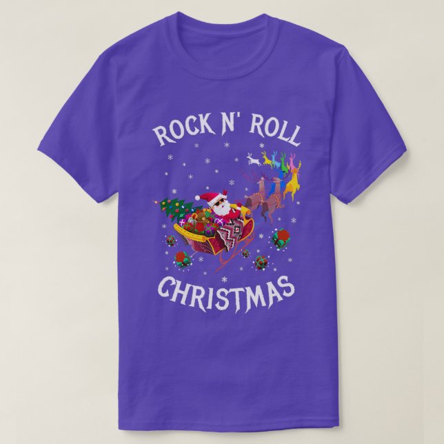 ROCK'N'ROLL CHRISTMAS Black  T-Shirt (Design vorne)