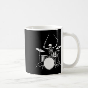 Rock'n'Roll Drummer Skelett Playing Drums Kaffeetasse